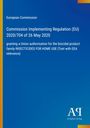 "Commission Implementing Regulation (EU) 2020/704 of 26 May 2020" auf blauem Hintergrund mit gelbem Streifen links.