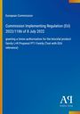Europäische Kommission, Durchführungsverordnung (EU) 2022/1186, L+R Propanol PT1, blau mit Logo eines Verlags.