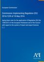 „European Commission. Commission Implementing Regulation (EU) 2016/1239 of 18 May 2016“. Blau mit gelbem Rand.