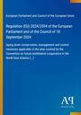 Regulation (EU) 2024/2594 über Maßnahmen im Nordostatlantik. Blaues Design, gelber Rand, Verlag unten rechts.