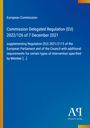 "European Commission. Commission Delegated Regulation (EU) 2022/126 of 7 December 2021" auf blauem Hintergrund.