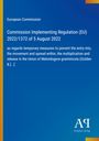 Text über EU-Verordnung zur Prävention der Einschleppung und Verbreitung von Meloidogyne graminicola. Blaues Design.