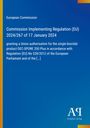 European Commission, Implementing Regulation (EU) 2024/267. Blau mit gelbem Streifen links; Verlag-Logo unten rechts.