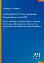 Leitlinie (EU) 2018/797 der Europäischen Zentralbank. Blaues Design mit einem gelben Rand links. Logo unten rechts.