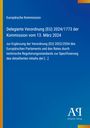 "Delegierte Verordnung (EU) 2024/1773 der Kommission vom 13. März 2024." Blaues Cover, gelber Rand, Verlagslogo unten rechts.