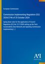 Text: European Commission, Commission Implementing Regulation (EU) 2024/2746 of 25 October 2024. Blaues Design mit gelbem Rand.