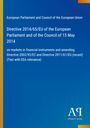 Text: Titel der EU-Richtlinie zu Finanzinstrumentenmärkten. Unten rechts Logo von "Antiphon Verlag". Blauer Hintergrund.