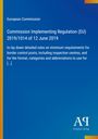"Commission Implementing Regulation (EU) 2019/1014 of 12 June 2019" auf blauem Hintergrund. Logo unten rechts.