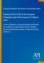 Direktive der EU vom 10. März 2010 zur Koordination audiovisueller Mediendienste. Blauer Hintergrund, Verlagslogo unten.