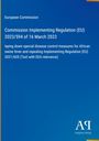 „European Commission“, „Commission Implementing Regulation (EU) 2023/594 of 16 March 2023“ auf blauem Hintergrund, Logo unten.