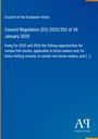 Text der EU-Verordnung zu Fischfangmöglichkeiten 2025/2026. Blauer Hintergrund, Logo des Antiphon Verlags.