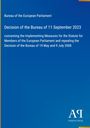 Bureau of the European Parliament: Decision of the Bureau of 11 September 2023, Buch