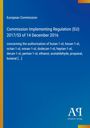 Titel: Commission Implementing Regulation (EU) 2017/53. Thema: Genehmigung verschiedener Alkohole. Blaues Design.