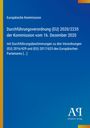 Text: Verordnung (EU) 2020/2235, Kommentare zur Ausführung. Hintergrund: Blau mit gelben Streifen links. Logo unten.