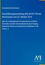 Text: Durchführungsverordnung (EU) 2019/1793 der Kommission. Blau mit Rand, Logo unten rechts.