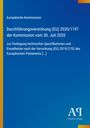 Europäische Kommission, Durchführungsverordnung (EU) 2020/1197, blaues Design mit gelbem Streifen und weißem Text.