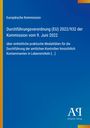 "Durchführungsverordnung (EU) 2022/932 der Kommission vom 9. Juni 2022" auf blauem Hintergrund mit Antiphon Verlag Logo.