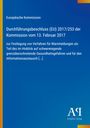 Text zu EU-Beschluss und Warnverfahren. Blauer Hintergrund mit vertikalen farbigen Streifen und weißem Logo.