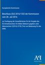 Text über EU-Beschluss zu Umweltschutzkriterien für Möbel, blaues Design. Links oben "Europäische Kommission". Unten Logo "Antiphon Verlag".