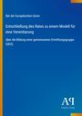 Rat der Europäischen Union: Entschließung des Rates zu einem Modell für eine Vereinbarung, Buch