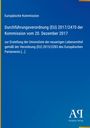 „Durchführungsverordnung (EU) 2017/2470, Kommission 20. Dezember 2017“ in Weiß auf blauem Hintergrund, Antiphon Verlag Logo.
