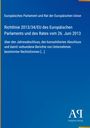 Richtlinie 2013/34/EU des Europäischen Parlaments; über den Jahresabschluss bestimmter Rechtsformen. Blaues Cover.