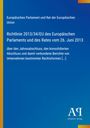 Text über EU-Richtlinie 2013/34 zu Unternehmensabschlüssen. Blaues Design mit gelbem Rand und einem Logo unten rechts.