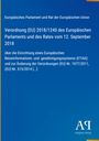 Europäisches Parlament und Rat der EU, Verordnung (EU) 2018/1240. Blaues Cover, Logo des Antiphon Verlags.