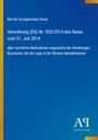 Verordnung (EU) Nr. 833/2014, Rat der Europäischen Union, gegen Russland; blauer Hintergrund, gelber Streifen links.