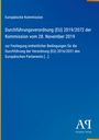 EU-Verordnung zur Durchführung der Verordnung (EU) 2016/2031. Blaue Hintergrundfarbe, einfaches Design. 