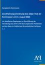 Europäische Kommission: Titel "Durchführungsverordnung (EU) 2022/1426", Datum 5. August 2022, blauer Hintergrund, Verlagslogo unten.