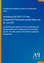 Verordnung (EU) 2021/1119 zur Klimaneutralität. Blaues Design mit gelber Linie links. Unten ein Verlagslogo.
