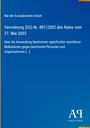 Text: Verordnung (EG) Nr. 881/2002, Rat der EU, Maßnahmen gegen bestimmte Personen. Hintergrund: Blau mit gelbem Rand.
