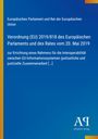Europäische Verordnung über EU-Informationssysteme. Blaue Hintergrundfarbe mit gelber Ecke, Logo des Antiphon Verlags.