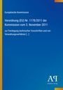 Text: Verordnung (EU) Nr. 1178/2011. Hintergrund: blau mit gelbem Rand links, kleines Logo unten rechts.