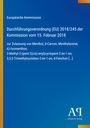 Europäische Kommission, Durchführungsverordnung (EU) 2018/245, Menthol-Zulassung. Blau mit gelbem Rand. Logo: AQ.