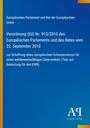 Text über Verordnung (EU) Nr. 913/2010 für ein europäisches Schienennetz. Blaues Hintergrund mit Verlagslogo.