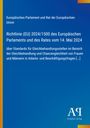 Text: Richtlinie (EU) 2024/1500 zur Gleichbehandlung. Hintergrund: Blauer Farbverlauf mit gelbem Rand. Logo unten rechts.