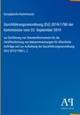 Europäische Kommission, Durchführungsverordnung (EU) 2019/1780, 23. September 2019. Blaues Design mit Verlag-Logo.
