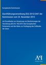 Europäische Kommission, Durchführungsverordnung (EU) 2015/2447, 24. November 2015. Blau, vertikaler gelber Streifen.