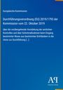 Europäische Kommission, Durchführung EU 2019/1793 der Kommission. Blauer Hintergrund, unten rechts Logo "AA".