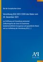 Verordnung (EU) 2021/2283 des Rates vom 20. Dezember 2021. Blaues Cover mit gelbem Rand, weißem Text. Logo unten rechts.