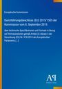 Text zum EU-Durchführungsbeschluss und technische Spezifikationen. Blaue Hintergründe mit gelben und orangefarbenen Akzenten.