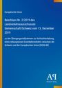 Ein blaues Cover mit weißem Text über einen Beschluss zur Aufrechterhaltung des Eisenbahnverkehrs zwischen EU und Schweiz. Logo unten.