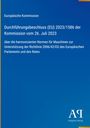 Durchführungsbeschluss (EU) 2023/1586 zur Normung; oben links Europäische Kommission, unten rechts Antiphon Verlag.