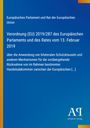 Verordnung (EU) 2019/287 über Schutzklauseln. Blauer Hintergrund mit orangefarbenem Rand und einem Verlag-Logo unten.