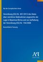 Text über EU-Verordnung zu Myanmar/Birma. Blaues Design mit gelbem Rand. Antiphon Verlag am unteren Rand.