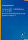 Titel: Verordnung (EG) Nr. 1183/2005, Rat der EU. Blau mit gelbem Rand, Logo unten rechts.