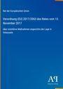 Covertext: EU-Verordnung 2017/2063, 13. November 2017, Maßnahmen gegen Venezuela. Blauer Hintergrund, gelber Rand. 