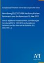 Verordnung (EU) 2023/988 des Europäischen Parlaments und des Rates über Produktsicherheit. Blau mit gelben Akzent.